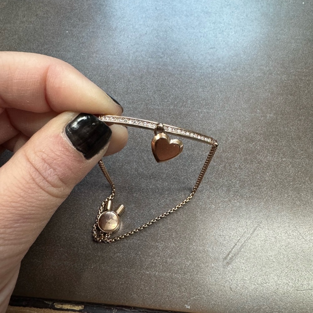 Michael Kors Gold Heart Charm Bracelet